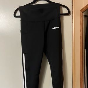 Adidas High Waist Black Leggings/Yoga Pants